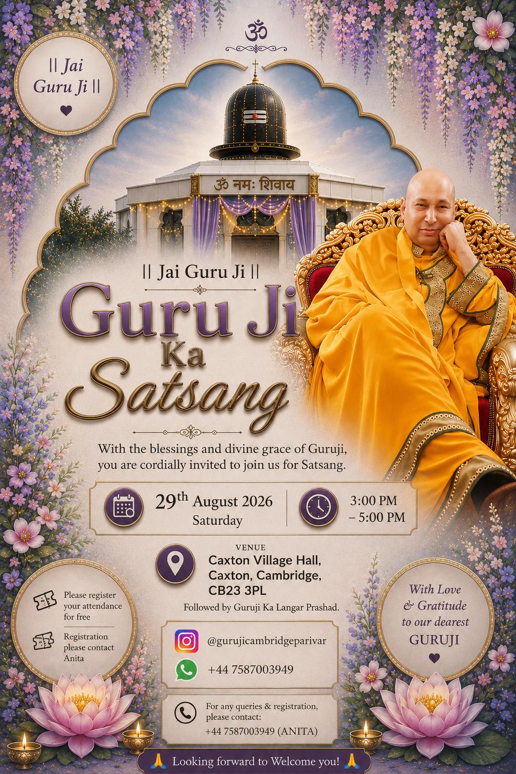 Monthly Satsang Poster