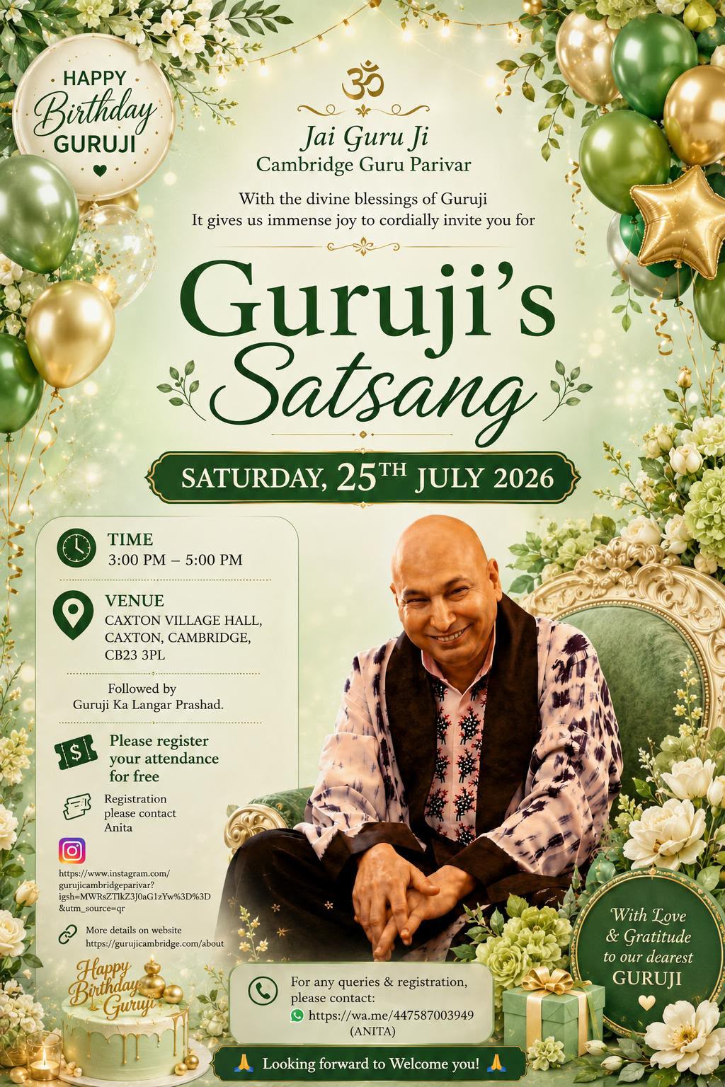 Monthly Satsang Poster